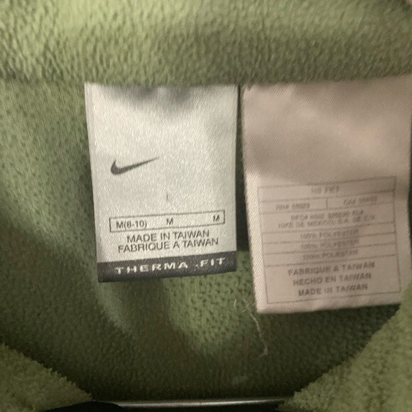 NIKE jacket 00s vintage green fleece zip up jacket womens medium - Picture 5 of 5